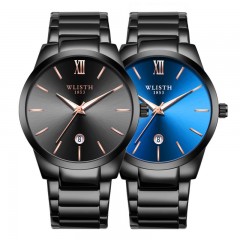 WLISTH montre hommes  calendrier bracelet en acier imperméable