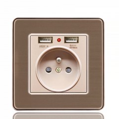Prise USB Home Français Acier inoxydable