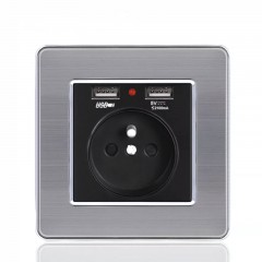 Prise USB Home Français Acier inoxydable