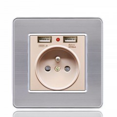 Prise USB Home Français Acier inoxydable