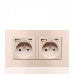 Prise française 2 connexions USB domestique