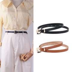 Ceinture pour femmes Ceinture fine avec boucle carrée en alliage