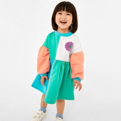 Little maven robe pour fille patchwork couleur coton imprimé