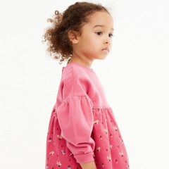 Petite robe maven pour fille avec imprimé à pois rond en coton