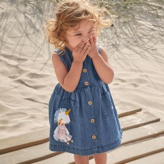 Robes pour filles jupes en jean à manches courtes