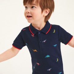 T-shirt enfant manches courtes en tricot POLO