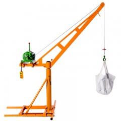 Petite grue treuil manuel rotatif mobile et pliable