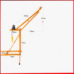 Petite grue treuil manuel rotatif mobile et pliable