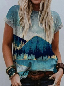 T-shirt à motif irregulier