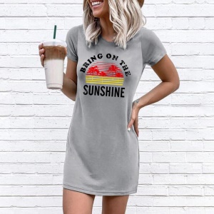 Robe t shirt à courtes manches