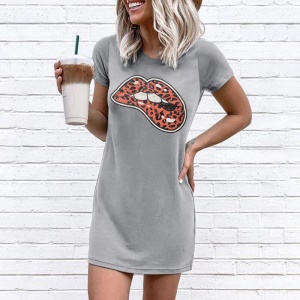 Robe t shirt à courtes manches