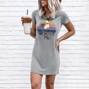 Robe t shirt à courtes manches