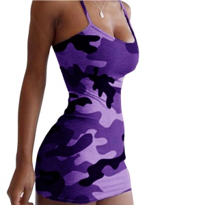 Robe courte à bretelle