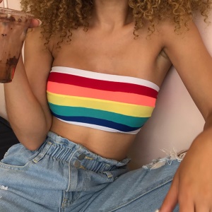 Mini haut multicolore