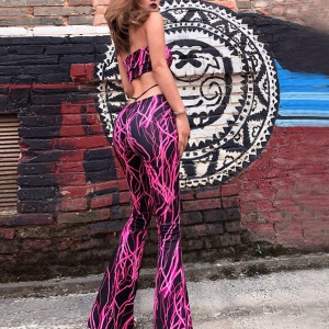 Ensemble Mini haut  + Pantalon à pattes d'éléphant