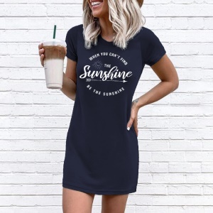 Robe t shirt à courtes manches