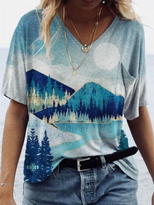 T-shirt à motif irregulier
