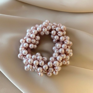 Attache de cheveux élastique et de perles