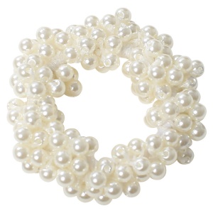 Attache de cheveux élastique et de perles