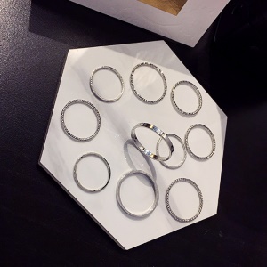 Ensemble de bagues ultrafines bijoux pour femmes