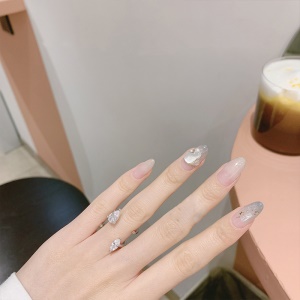 Bague de doigt créative ornement de main avec diamants incrustés