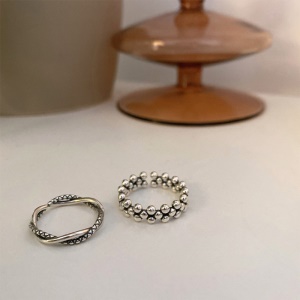 Bague simple créative en argent