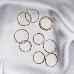Ensemble de bagues ultrafines bijoux pour femmes