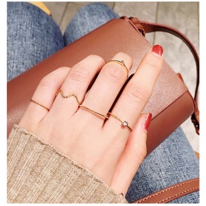 Ensemble de bagues ultrafines bijoux pour femmes