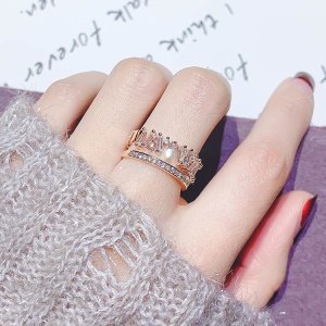 Bague Zircon avec ouverture bijoux pour femmes