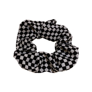Chouchou cheveux avec motifs carrés