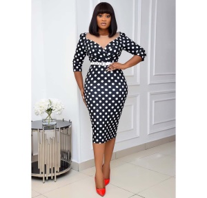 Robe grande taille x1 + ceinture x1 coupe slim
