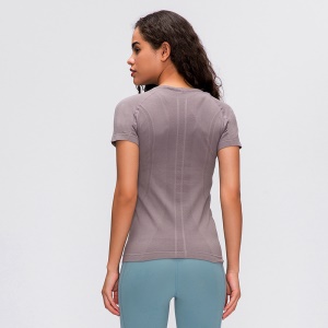 T-shirt de sport respirant à manches courtes et col rond