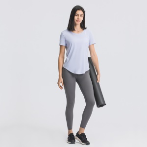 T-shirt décontracté ample et  à manches courte pour femmes