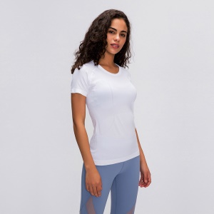 T-shirt de sport respirant à manches courtes et col rond